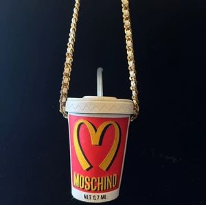 Moschino authentic milkshake handbag jeremy Scott Mcdonalds cup bag 2014limited